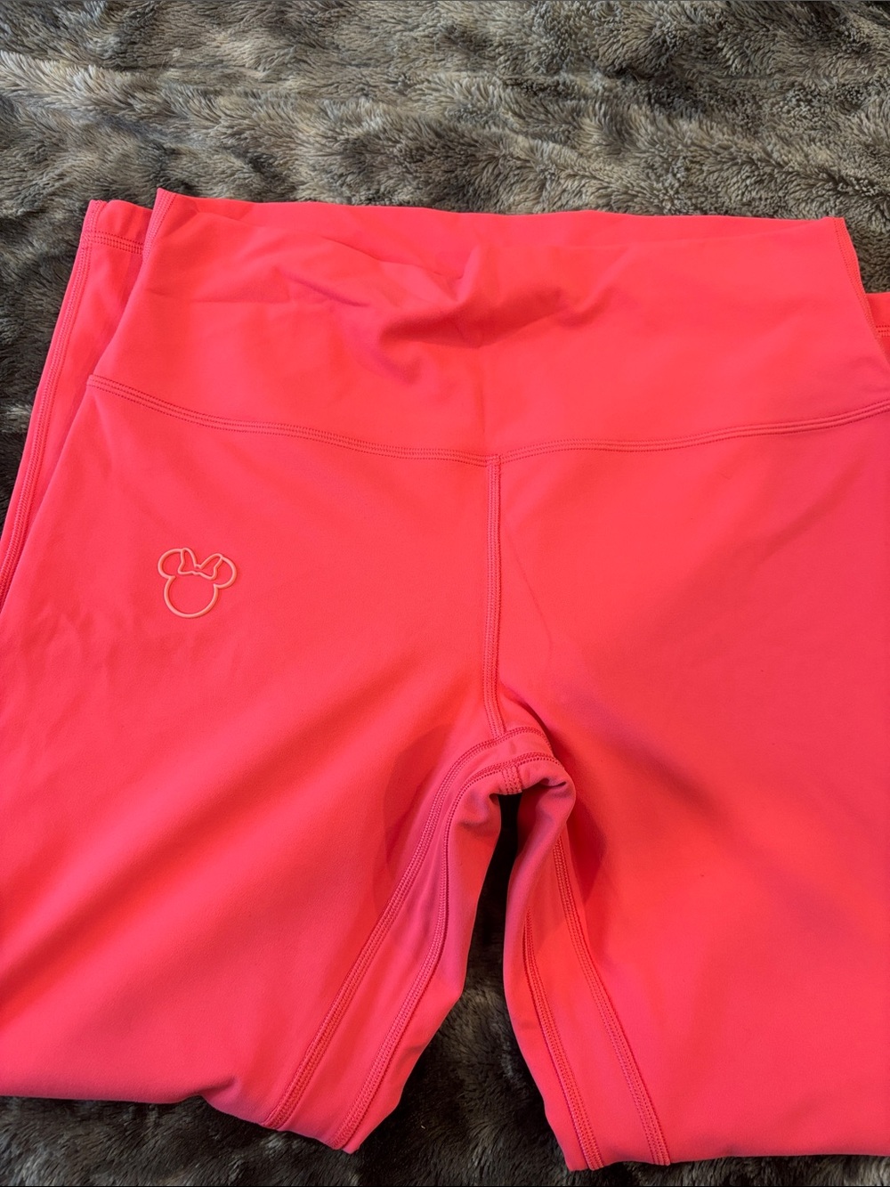 Disney Lululemon Neon Coral Pink 7/8 Leggings - Picture 3 of 5